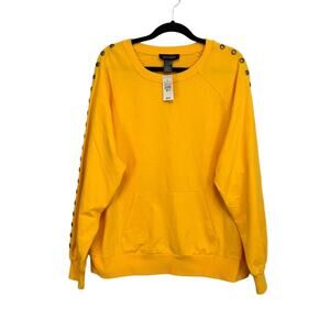 Ashley Sport Studded Sweatshirt Yellow Size 18/20